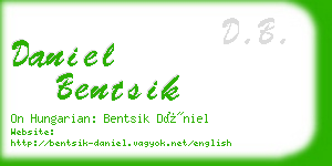 daniel bentsik business card